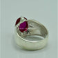 AAE 6854 Chandi Ring 925, Stone: Irani Poota Yaqoot