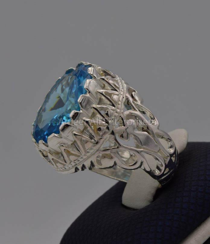 AAE 7774 Chandi Ring, Stone: Zircon - AmeerAliEnterprises