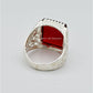 AAE 6648 Chandi Ring 925, Stone: Red Aqeeq