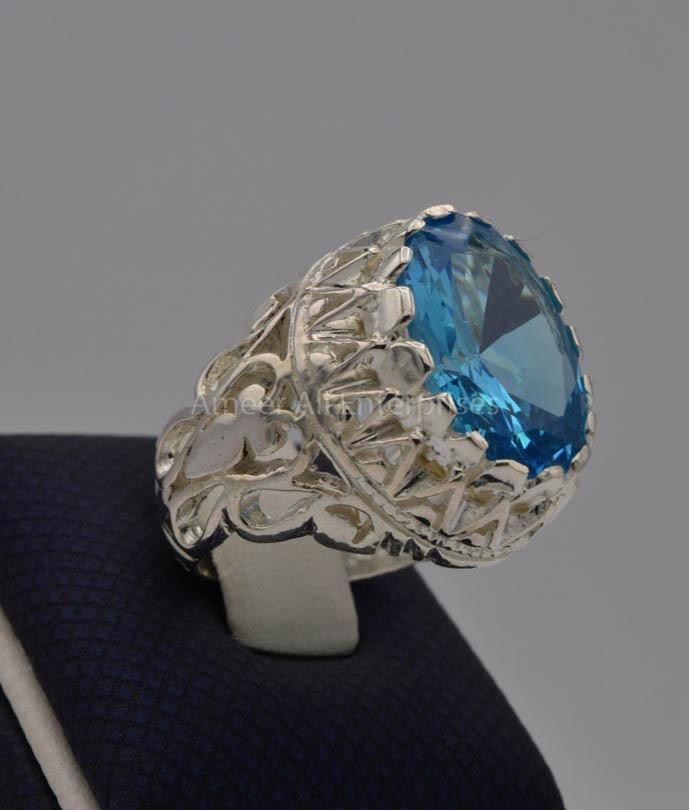 AAE 7774 Chandi Ring, Stone: Zircon - AmeerAliEnterprises