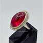 AAE 6226 Chandi Ring 925, Stone: Irani Poota Yaqoot