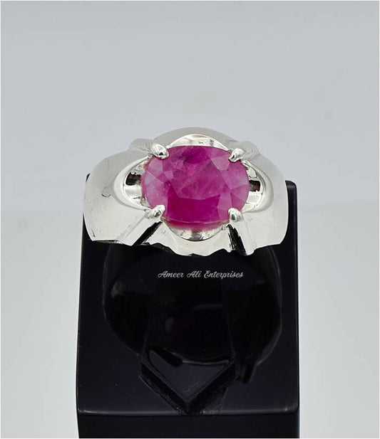 AAE 6676 Chandi Ring 925, Stone: Ruby