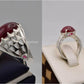 Silver Couple Rings: Pair 155,  Stone: Irani Poota Yaqoot - AmeerAliEnterprises