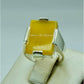 AAE 6760 CHANDI RING 925, STONE: Yellow AQEEQ - AmeerAliEnterprises