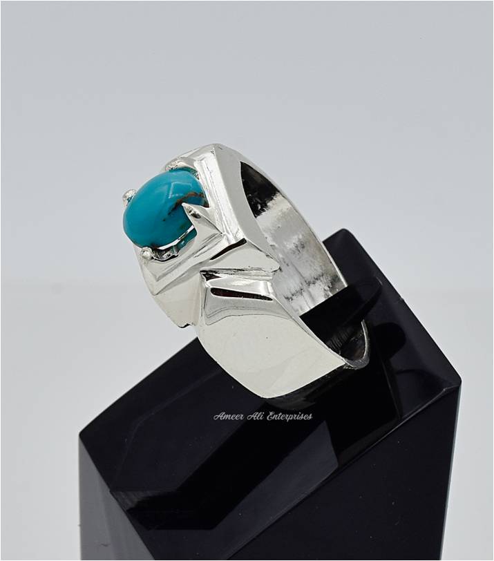 AAE 6584 Chandi Ring 925, Stone: Feroza