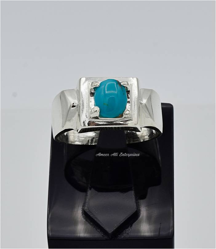 AAE 6584 Chandi Ring 925, Stone: Feroza