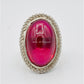 AAE 6226 Chandi Ring 925, Stone: Irani Poota Yaqoot