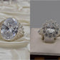 Silver Couple Rings: Pair 45,  Stone: Zircon - AmeerAliEnterprises