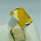 AAE 6760 CHANDI RING 925, STONE: Yellow AQEEQ - AmeerAliEnterprises