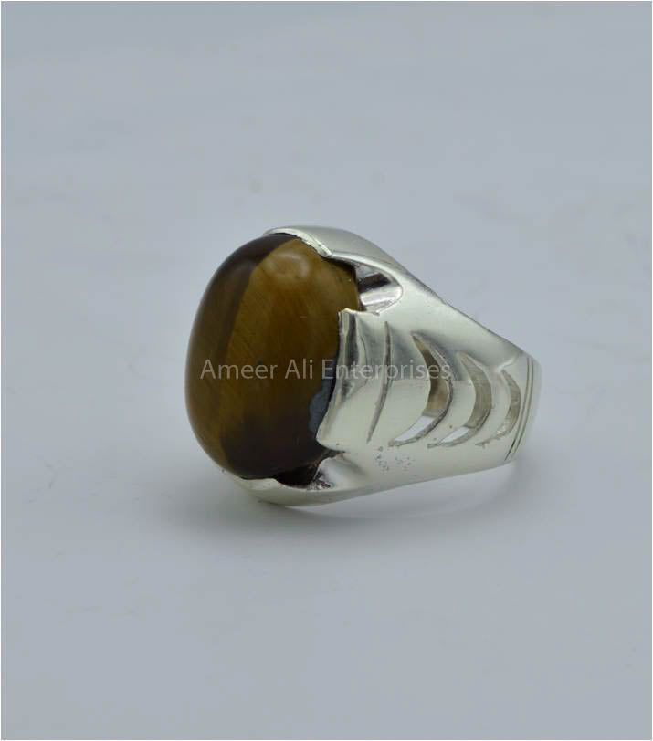 AAE 3552 Chandi Ring 925, Stone: Tiger's Eye