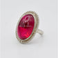 AAE 6226 Chandi Ring 925, Stone: Irani Poota Yaqoot