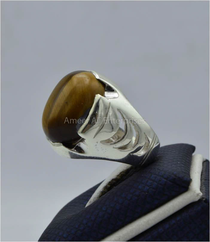 AAE 3552 Chandi Ring 925, Stone: Tiger's Eye