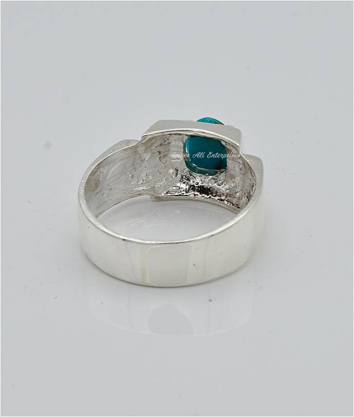 AAE 6584 Chandi Ring 925, Stone: Feroza
