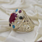 AAE 0550 Chandi Ring 925, Stone: Navratan (Nine Original Stones) - AmeerAliEnterprises