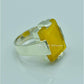 AAE 6760 CHANDI RING 925, STONE: Yellow AQEEQ - AmeerAliEnterprises