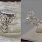 Silver Couple Rings: Pair 45,  Stone: Zircon - AmeerAliEnterprises