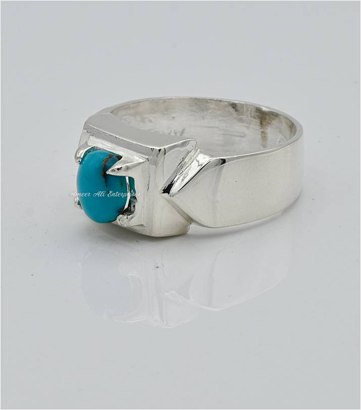 AAE 6584 Chandi Ring 925, Stone: Feroza