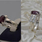 Silver Couple Rings: Pair 68, Stone: Ruby (Yaqoot) - AmeerAliEnterprises