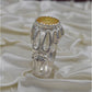 AAE 3420 Chandi Ring 925, Stone: Yellow Sapphire (Pukhraj)