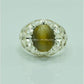 AAE 6549 Chandi Ring 925, Stone: Cat's Eye