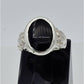 AAE 6593 Chandi Ring 925, Stone: Black Aqeeq