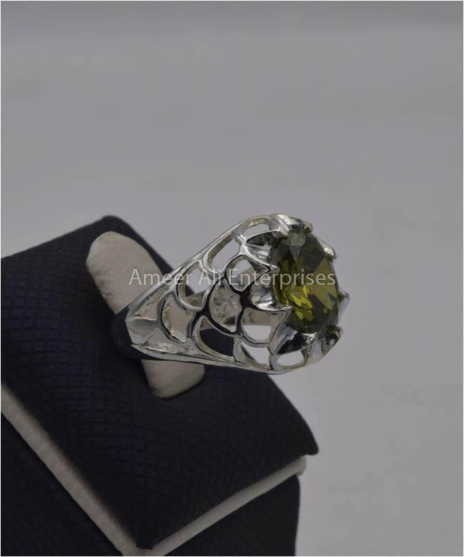 AAE 2243 Chandi Ring 925, Stone: Zircon - AmeerAliEnterprises