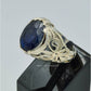 AAE 6299 Chandi Ring 925, Stone: Blue Sapphire (Neelam)