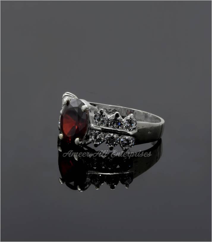 AAE 6115 Chandi Ring 925, Stone: Zircon - AmeerAliEnterprises