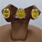 AAE 5890 Chandi Set 925, Stone: Yellow (Zard) Aqeeq - AmeerAliEnterprises