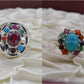 Silver Couple Rings: Pair 18,  Stone: Nine Original Stones - AmeerAliEnterprises