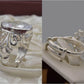 Silver Couple Rings: Pair 45,  Stone: Zircon - AmeerAliEnterprises