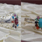 Silver Couple Rings: Pair 18,  Stone: Nine Original Stones - AmeerAliEnterprises