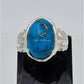 AAE 6585 Chandi Ring 925, Stone: Shajri Feroza