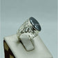 AAE 6151 Chandi Ring 925, Stone: Hadeed (Naad-e-Ali A.S) - AmeerAliEnterprises