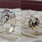 Silver Couple Rings: Pair 18,  Stone: Nine Original Stones - AmeerAliEnterprises