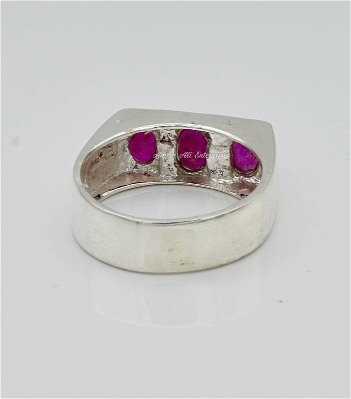 AAE 6677 Chandi Ring 925, Stone: Ruby