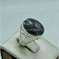 AAE 6151 Chandi Ring 925, Stone: Hadeed (Naad-e-Ali A.S) - AmeerAliEnterprises