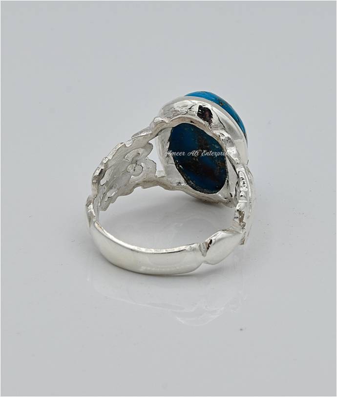 AAE 6585 Chandi Ring 925, Stone: Shajri Feroza