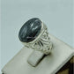 AAE 6151 Chandi Ring 925, Stone: Hadeed (Naad-e-Ali A.S) - AmeerAliEnterprises