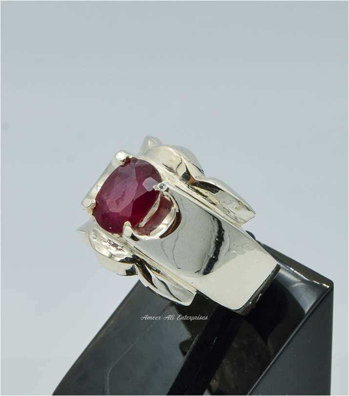 AAE 6250 Chandi Ring 925, Stone: Ruby