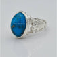 AAE 6585 Chandi Ring 925, Stone: Shajri Feroza