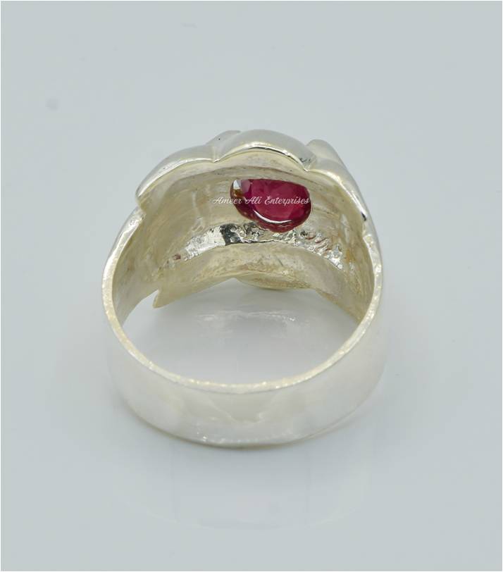 AAE 6250 Chandi Ring 925, Stone: Ruby