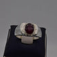 AAE 7718 Chandi Ring 925, Stone: Ruby ( Yaqoot ) - AmeerAliEnterprises