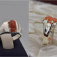 Silver Couple Rings: Pair 93,  Stone: Marjan - AmeerAliEnterprises