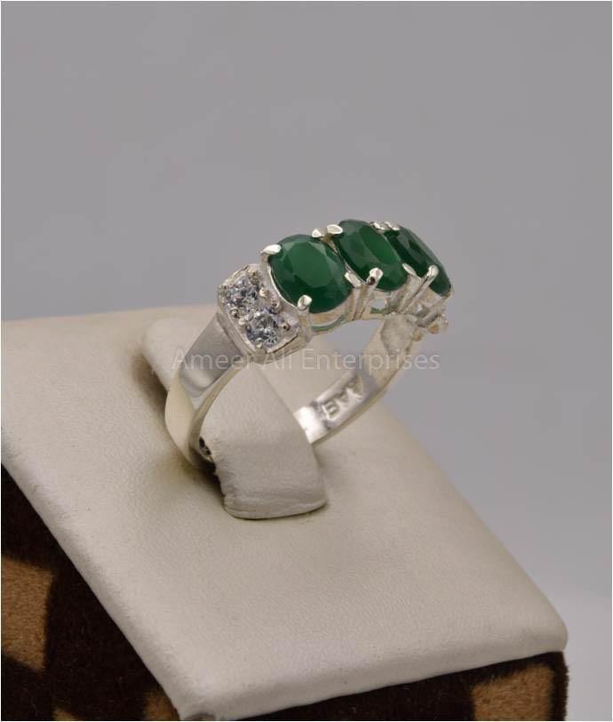 AAE 2523 Chandi Ring 925, Stone: Zircon - AmeerAliEnterprises