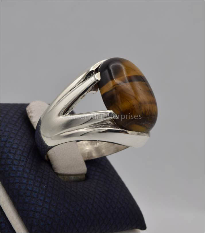 AAE 3555 Chandi Ring 925, Stone: Tiger's Eye