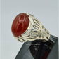 AAE 6291 Chandi Ring 925, Stone: Red Aqeeq