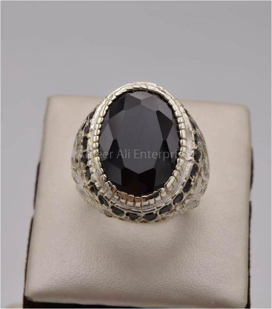 AAE 2482 Chandi Ring 925, Stone: Zircon - AmeerAliEnterprises