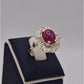 AAE 2538 Chandi Ring 925, Stone: Irani Poota Yaqoot - AmeerAliEnterprises