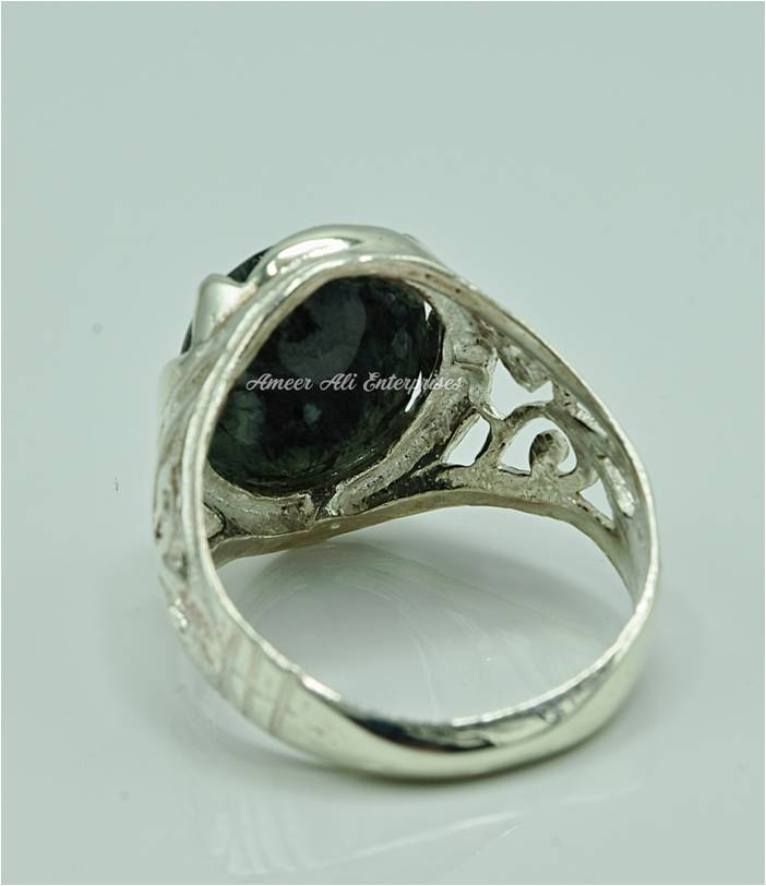 AAE 6856 Chandi Ring 925, Stone: Moh e Najaf